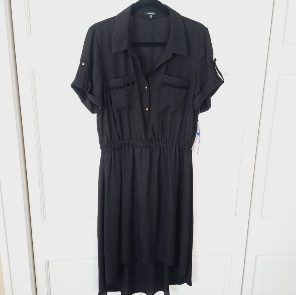 XOXO hi-low long shirt dress -- NWT